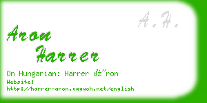 aron harrer business card